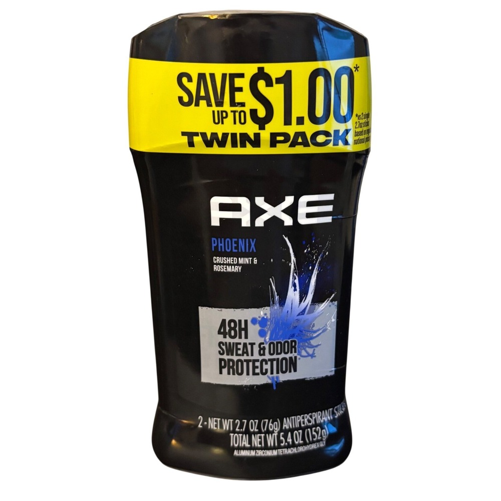 Axe Phoenix Antiperspirant Deodorant Twin Pack 2.7oz 2ct Crushed Mint Rosemary